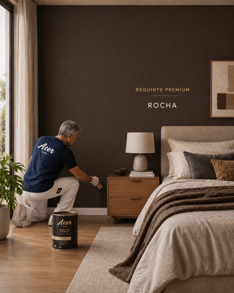 Ambiente A Cor Tintas com a cor Rocha.